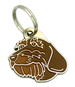 DACHSHUND WIRE-HAIRED BROWN - pet ID tag, dog ID tags, pet tags, personalized pet tags MjavHov - engraved pet tags online
